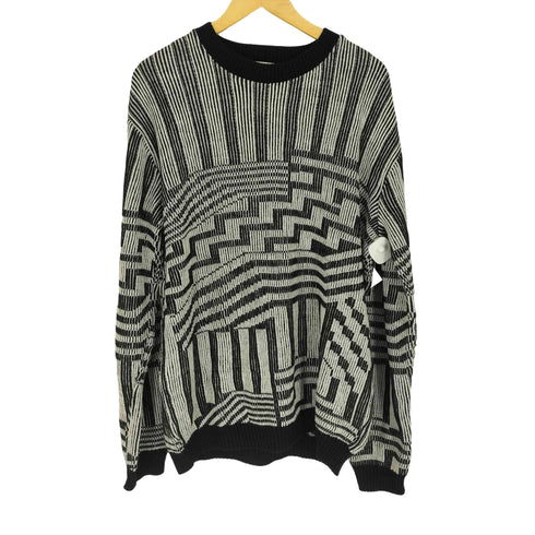 トップマン TOPMAN UK製 ジオメトリック アクリルニット セーター メンズ JPN:L